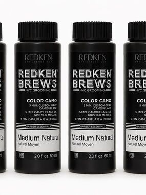 4 PACK Redken Brews Camo Medium Natural